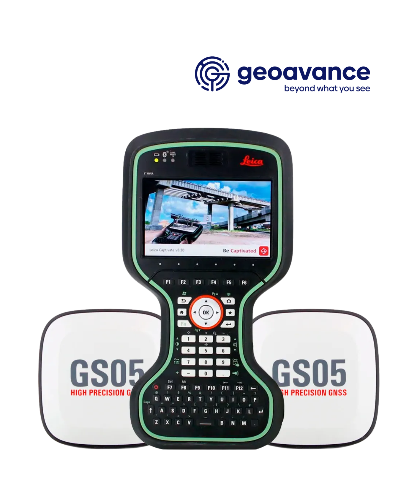 Leica GS05 Sistema GNSS Base y Rover con CS20 de Segunda Mano